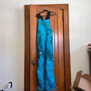 The North Face Teal Ski Bibs